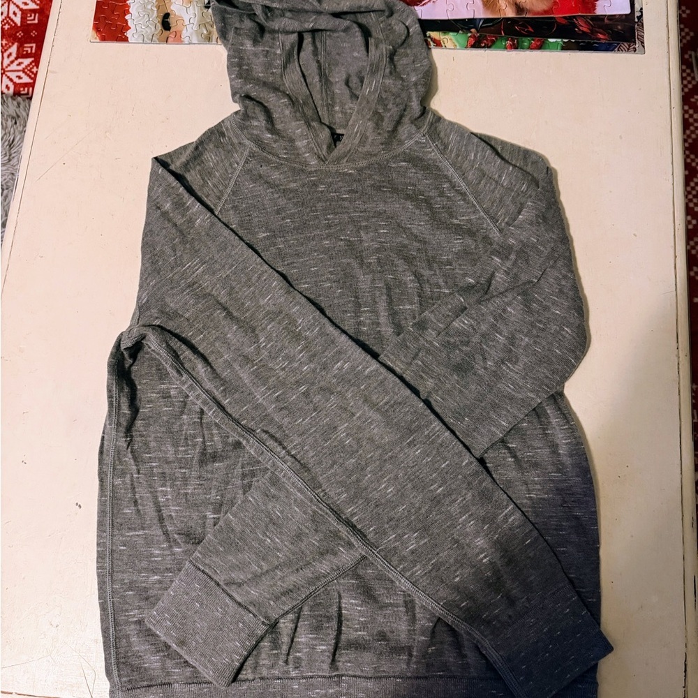 Theory Heather Gray Knit Hoodie